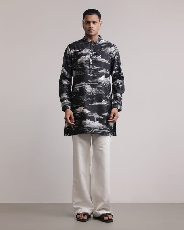 Countrymade India — Dust Cloud Print Kurta