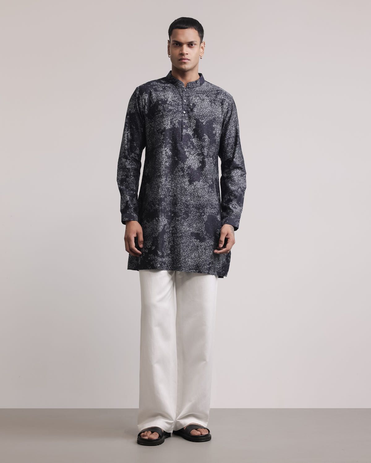 Dust Print Silk Kurta - image 1