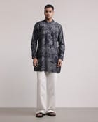 Dust Print Silk Kurta view 1