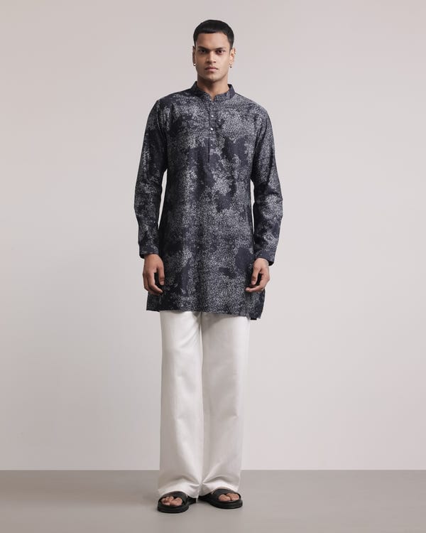 Countrymade India — Dust Print Silk Kurta