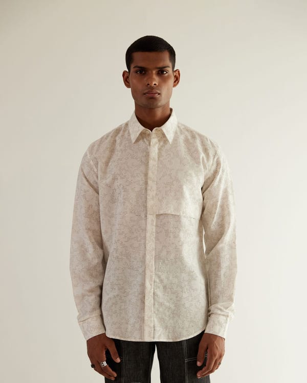 Countrymade India — Camo Block Flap Shirt