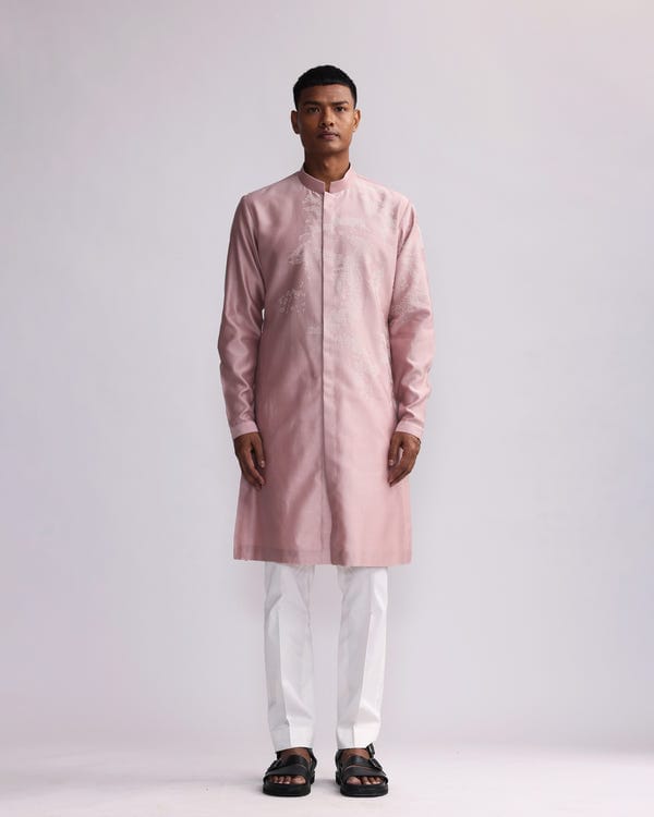 Countrymade India — SHADOW CAMO PLACEMENT FRONT OPEN KURTA SET