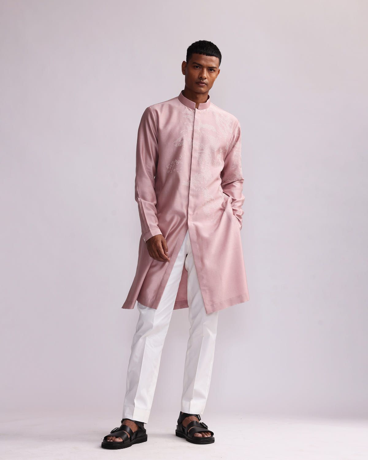 SHADOW CAMO PLACEMENT FRONT OPEN KURTA SET - image 4