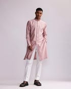 SHADOW CAMO PLACEMENT FRONT OPEN KURTA SET view 4