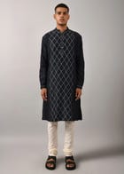 Diamond Embroidered Kurta Set view 2