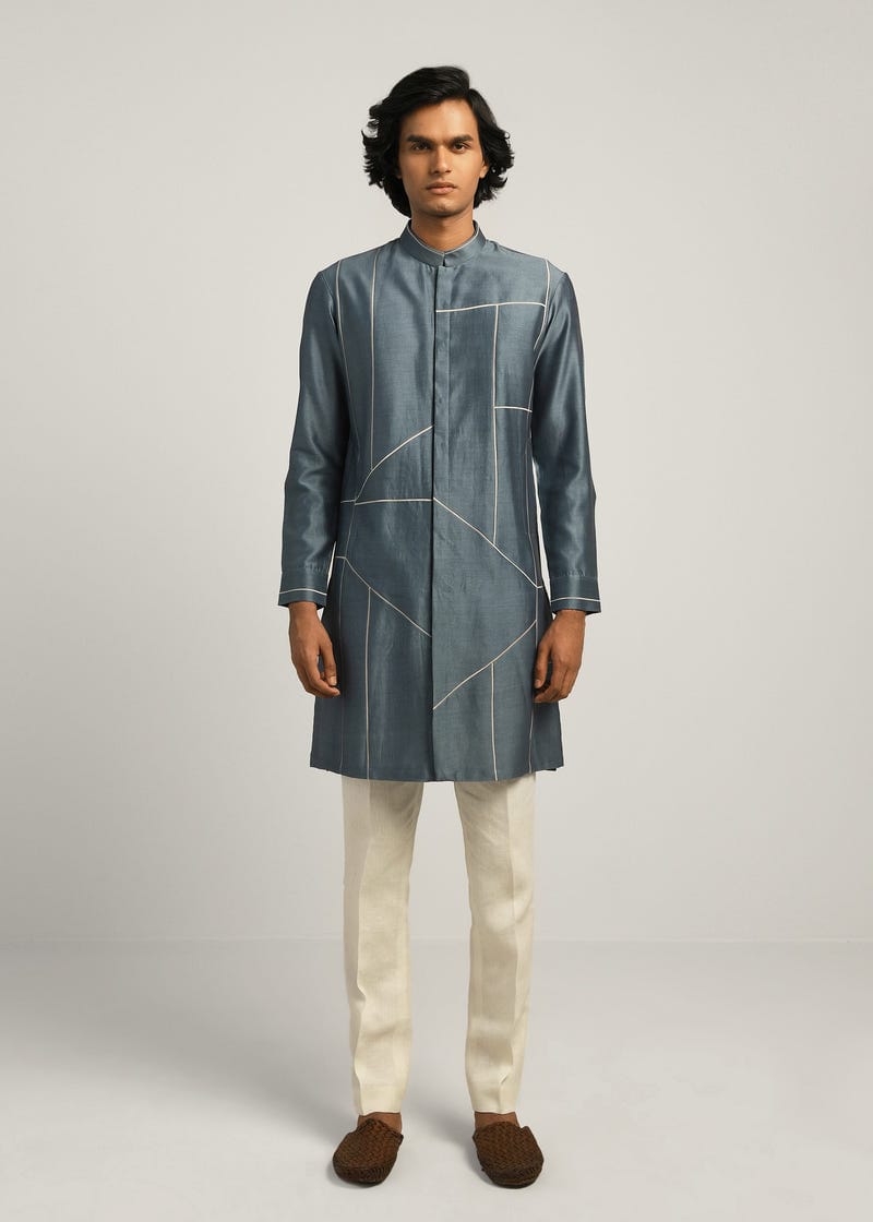 Patchwork Block Kurta Set