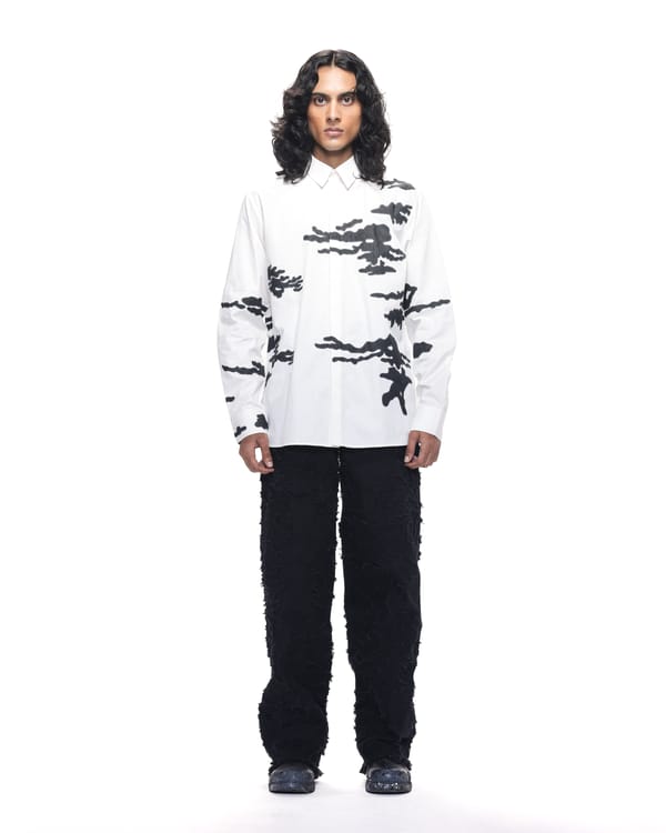 Countrymade India — Burnt Camo Appliqué Shirt