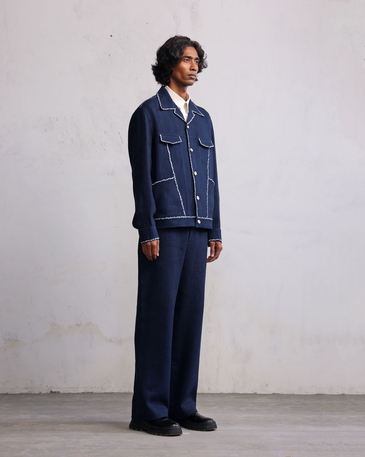 Fractured seam detail jacket - image 2