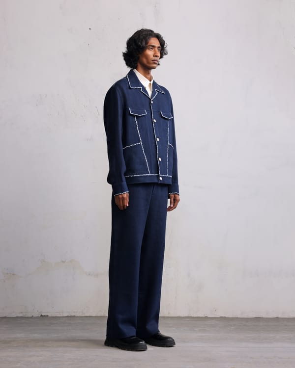 Countrymade India — Fractured seam detail jacket