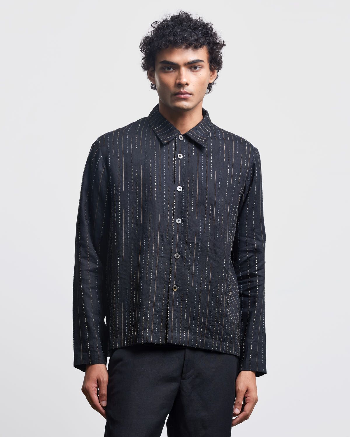 THREE LINE STITCH OVERSHIRT - image 1