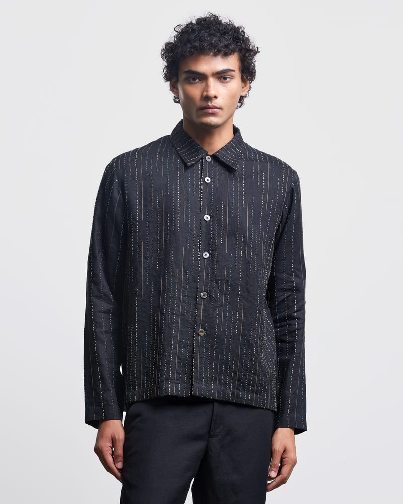 THREE LINE STITCH OVERSHIRT