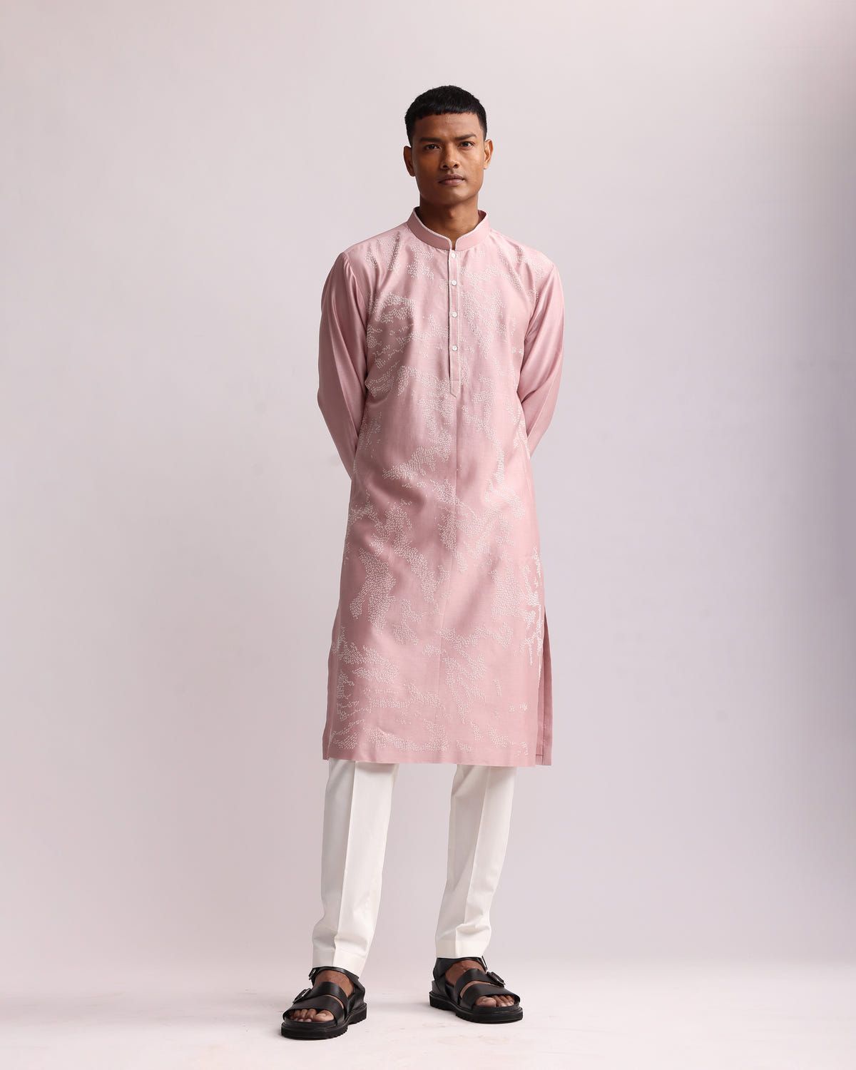 SHADOW CAMO HAND EMBROIDERED KURTA SET - image 1