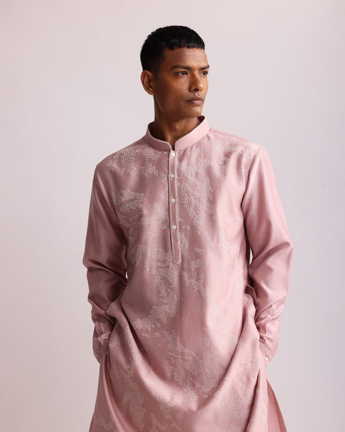 SHADOW CAMO HAND EMBROIDERED KURTA SET - image 3
