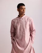 SHADOW CAMO HAND EMBROIDERED KURTA SET view 3
