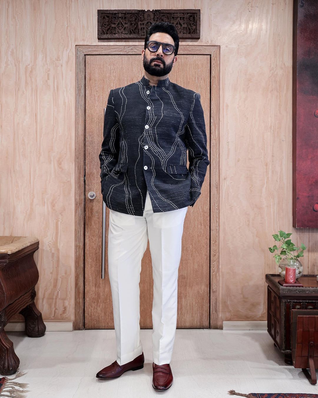 Constellation Handloom Bandhgala Jacket - image 1
