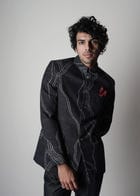 Constellation Handloom Bandhgala Jacket view 3