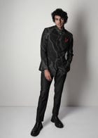 Constellation Handloom Bandhgala Jacket view 4