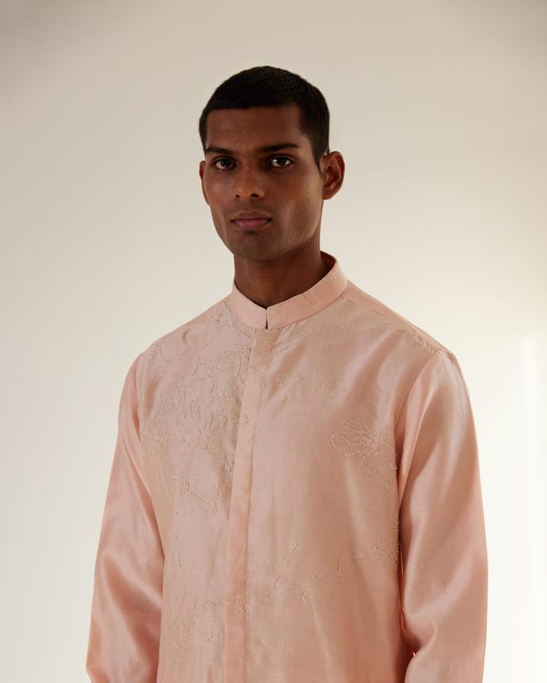 Countrymade India — Black Hole Embroidery Kurta Set
