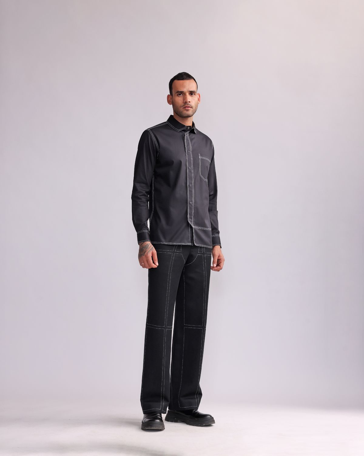 LETTER-FOLD TOP STITCHED SHIRT - image 3