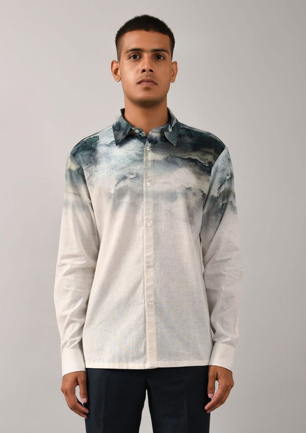 Countrymade India — Camouflaged Clouds Placement Shirt
