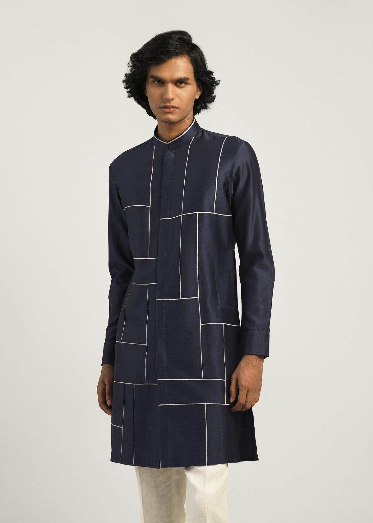 Patchwork Block Kurta Set - image 2