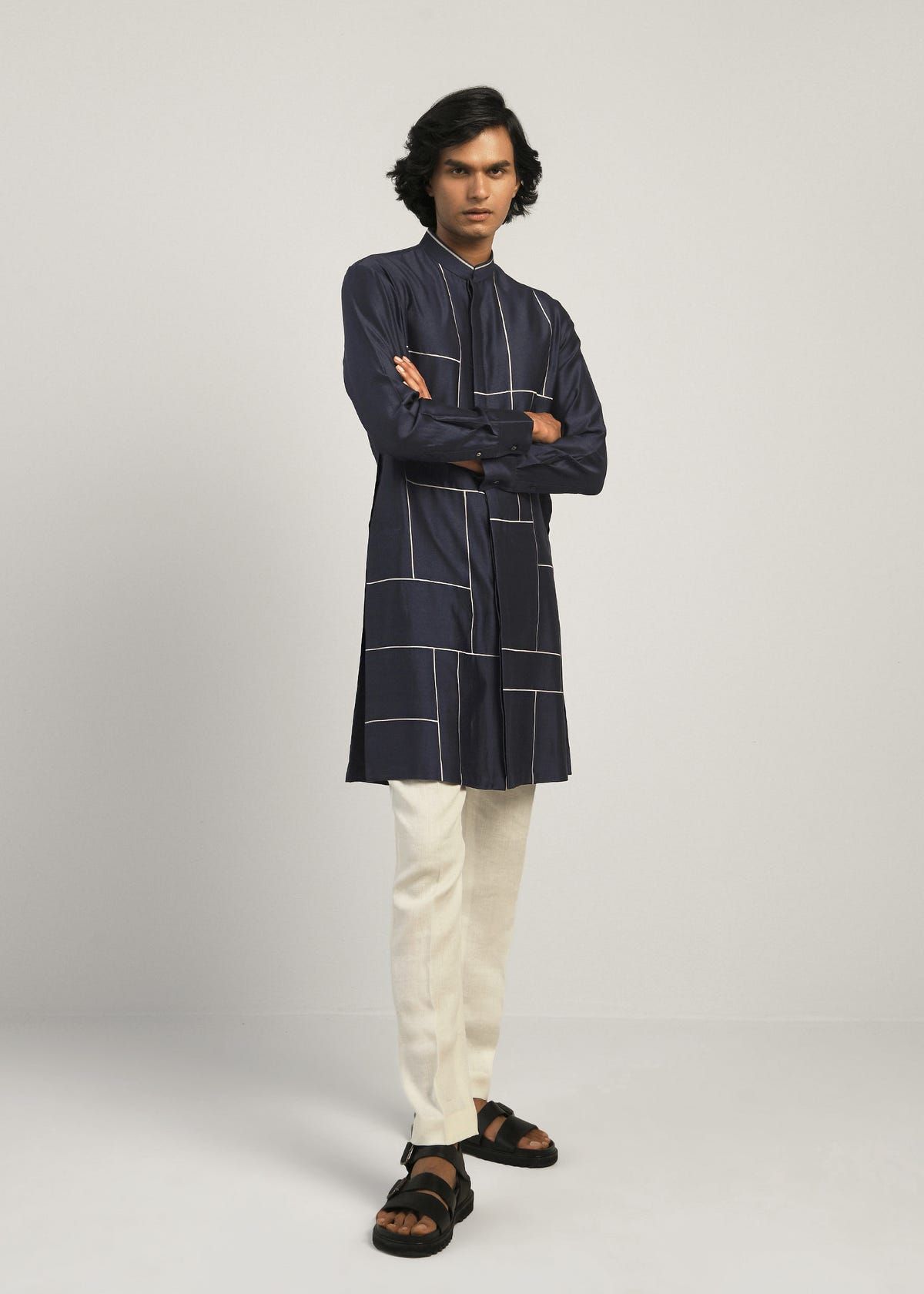 Patchwork Block Kurta Set - image 4