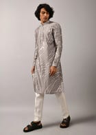 Grey Terrain Maize Kurta view 1