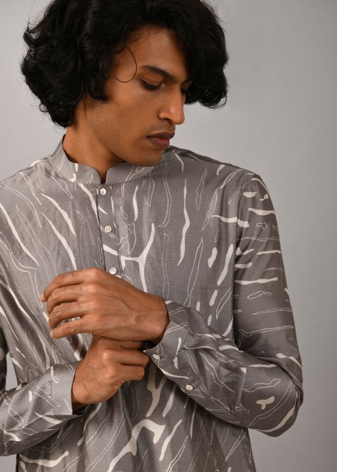 Grey Terrain Maize Kurta - image 3