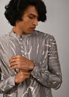 Grey Terrain Maize Kurta view 3