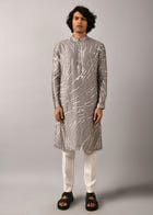 Grey Terrain Maize Kurta view 4