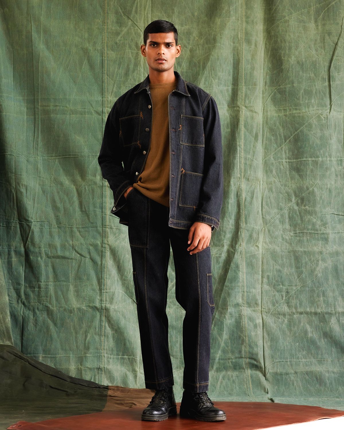 Multi Thread Cargo Denim Trousers - image 1