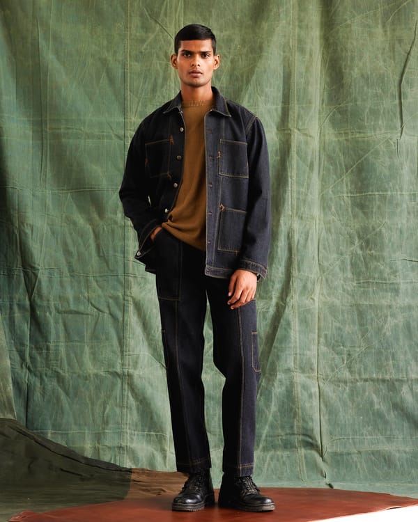 Countrymade India — Multi Thread Cargo Denim Trousers