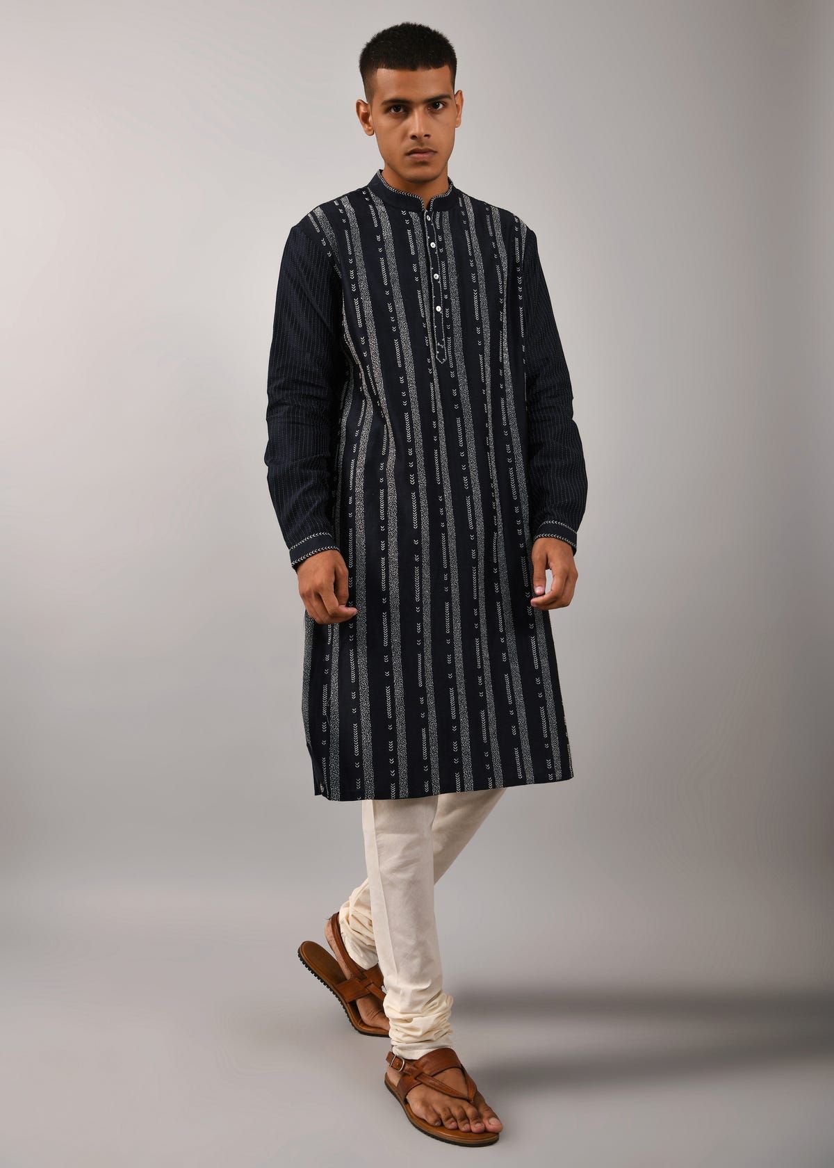 Contrail Hand Embroidered Kurta Set - image 1
