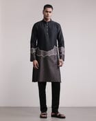 Fractured Gradient Patchwork Kurta Set view 1