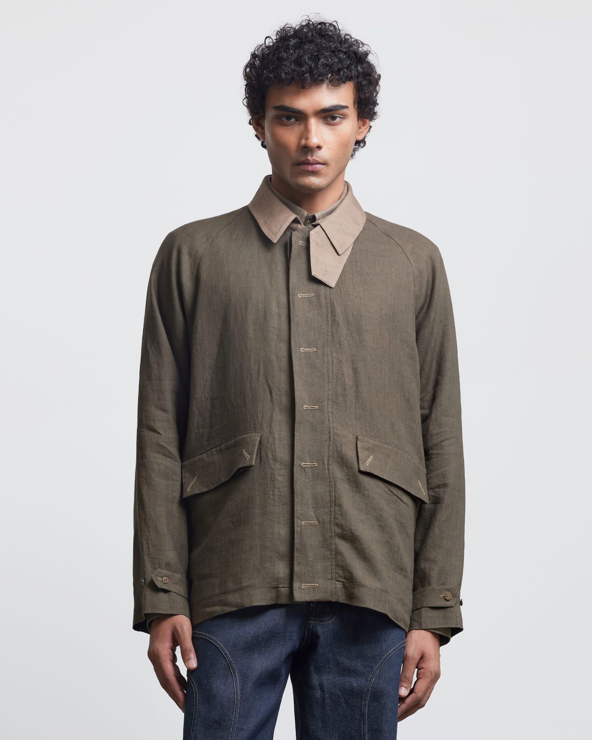 FAUX BUTTONHOLE WORKWEAR JACKET - image 1