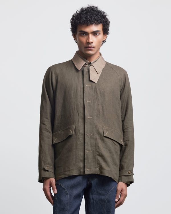 Countrymade India — FAUX BUTTONHOLE WORKWEAR JACKET