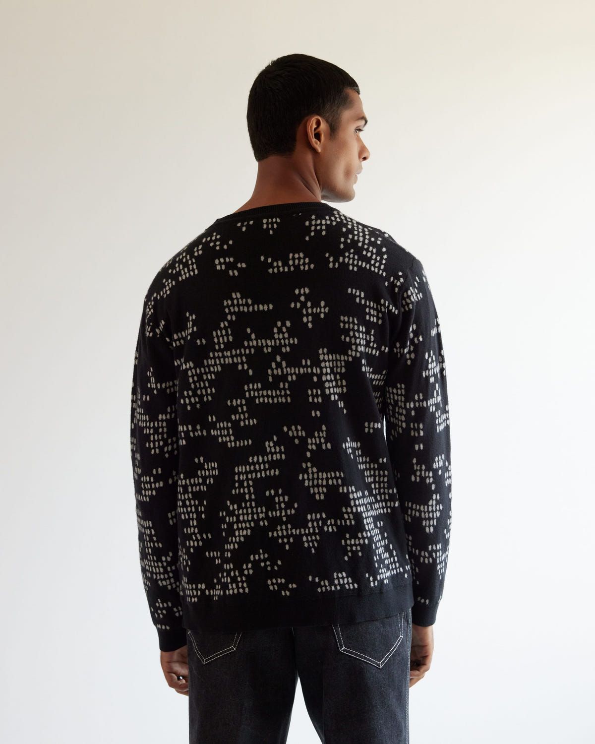 Camo Dash Jacquard Sweater - image 4