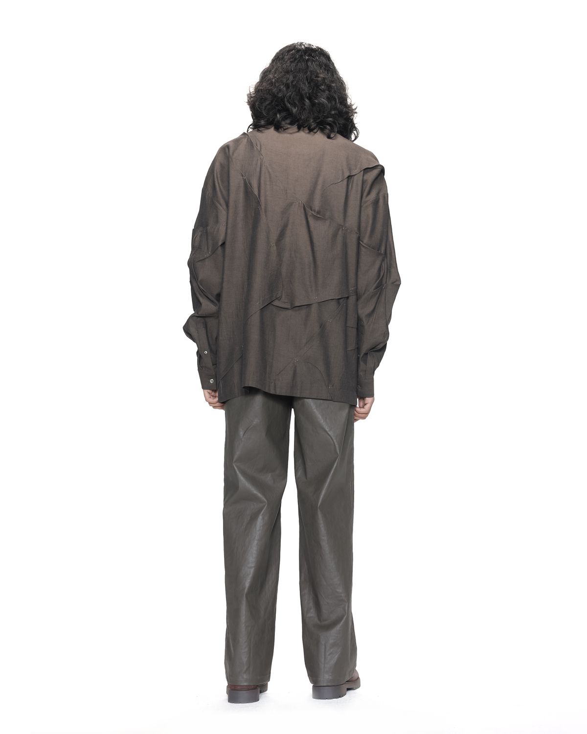 Deformed Hand Tuck Embroidered Shirt - image 2