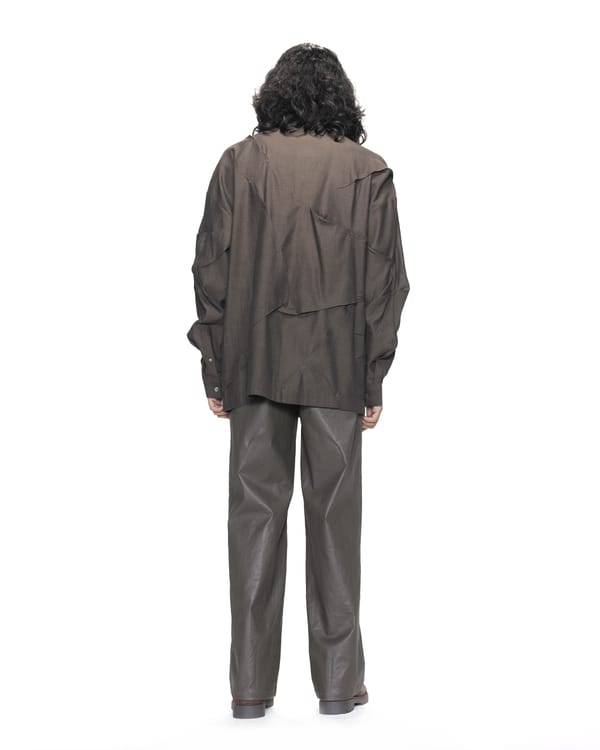 Countrymade India — Deformed Hand Tuck Embroidered Shirt