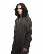 Deformed Hand Tuck Embroidered Shirt view 3