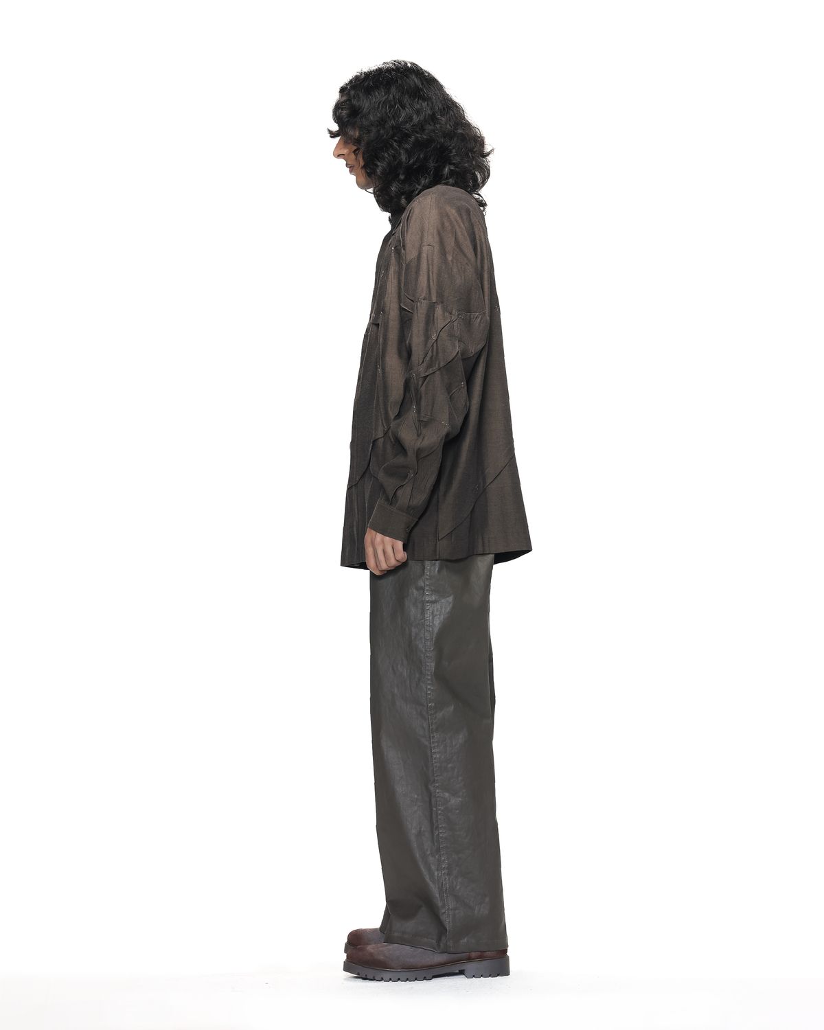 Deformed Hand Tuck Embroidered Shirt - image 4