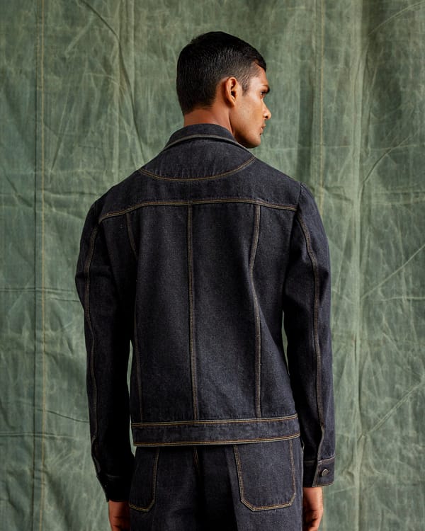 Countrymade India — Contrast Multi-Thread Trucker Jacket