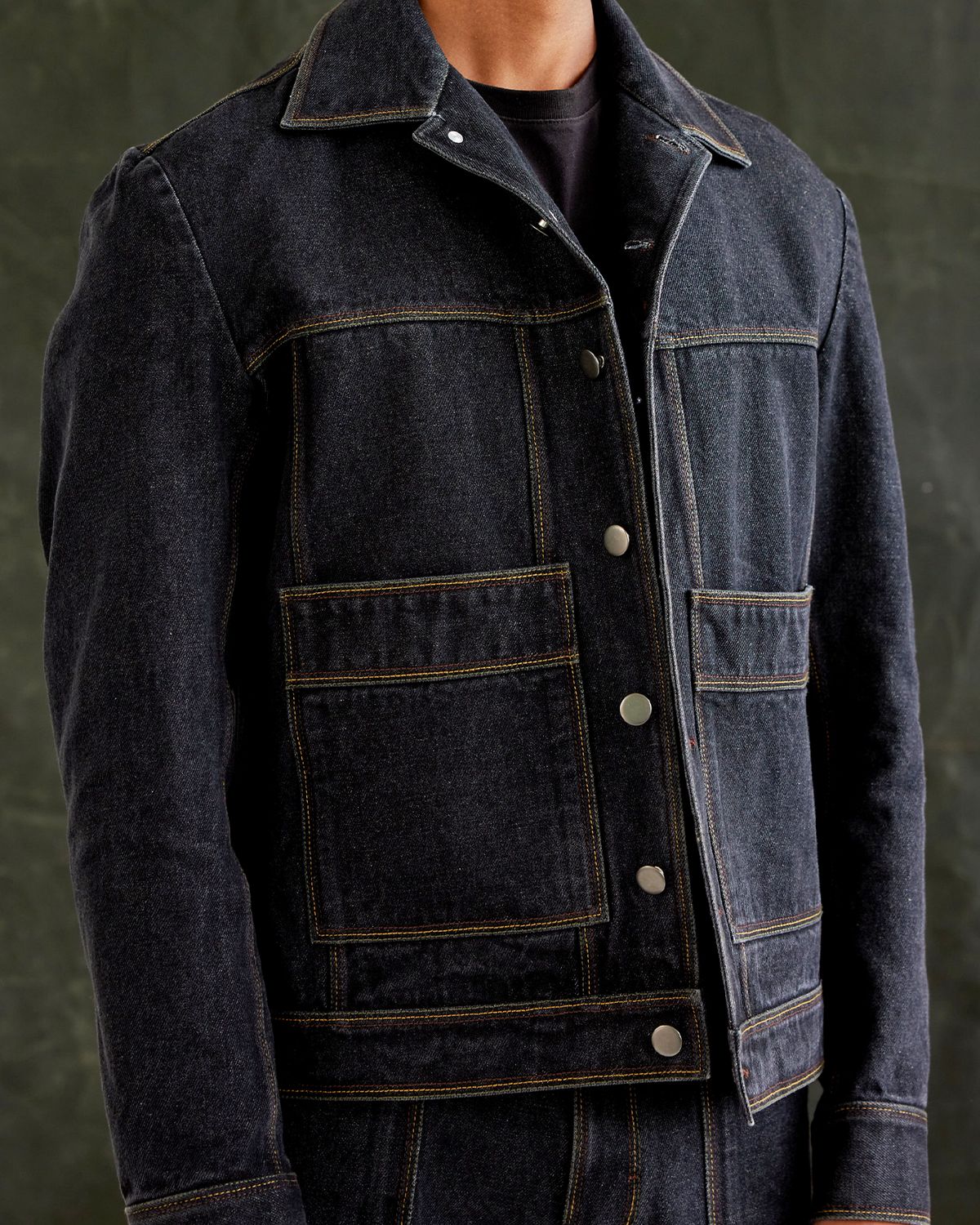 Contrast Multi-Thread Trucker Jacket - image 3