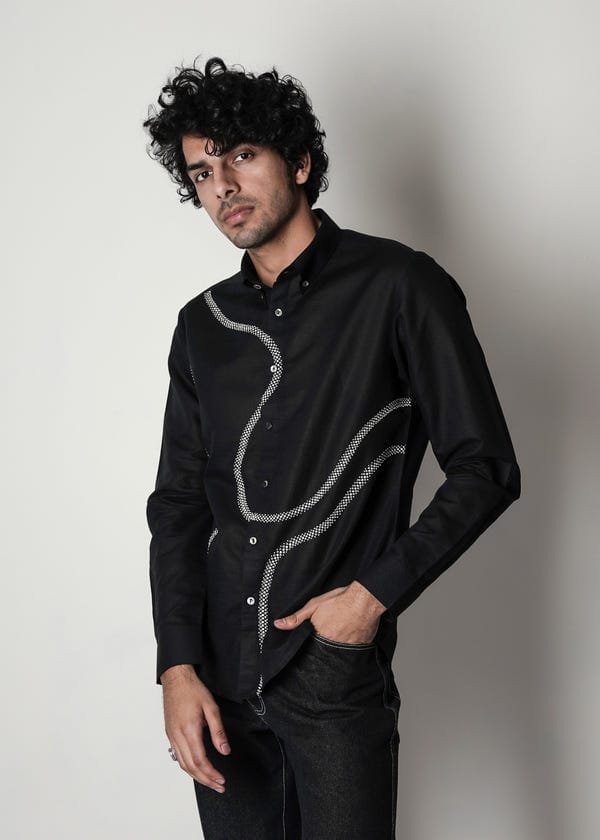 Countrymade India — Coil Hand Embroidered Shirt
