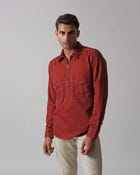 FLAP POCKET HALF-ZIPPER SHIRT view 1