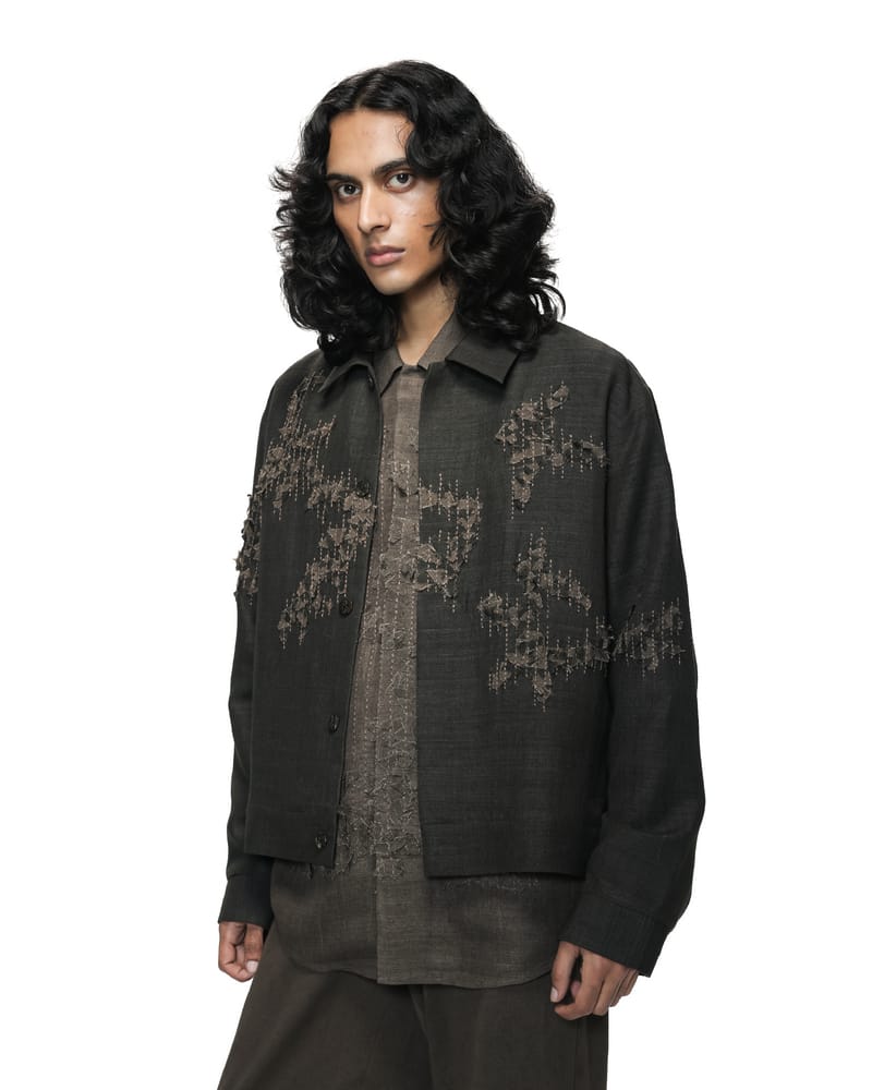 Shredded Woodland Trucker Jacket