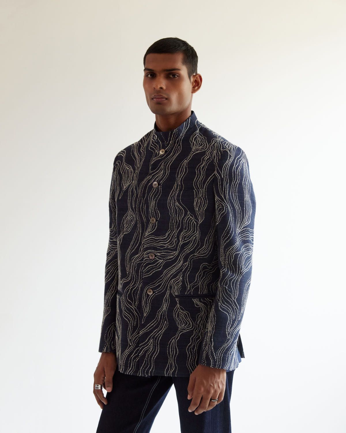 Infinity hand-embroidered Bandhgala - image 1