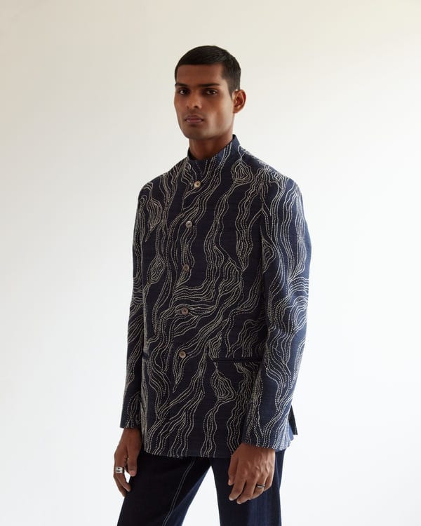 Countrymade India — Infinity hand-embroidered Bandhgala