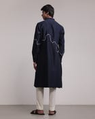 Fractured Lines Front-Open Kurta Set view 2