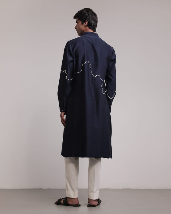 Countrymade India — Fractured Lines Front-Open Kurta Set